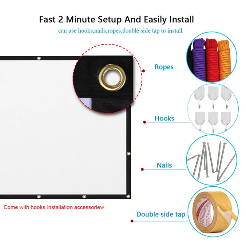 Pantalla de proyector plegable portátil
