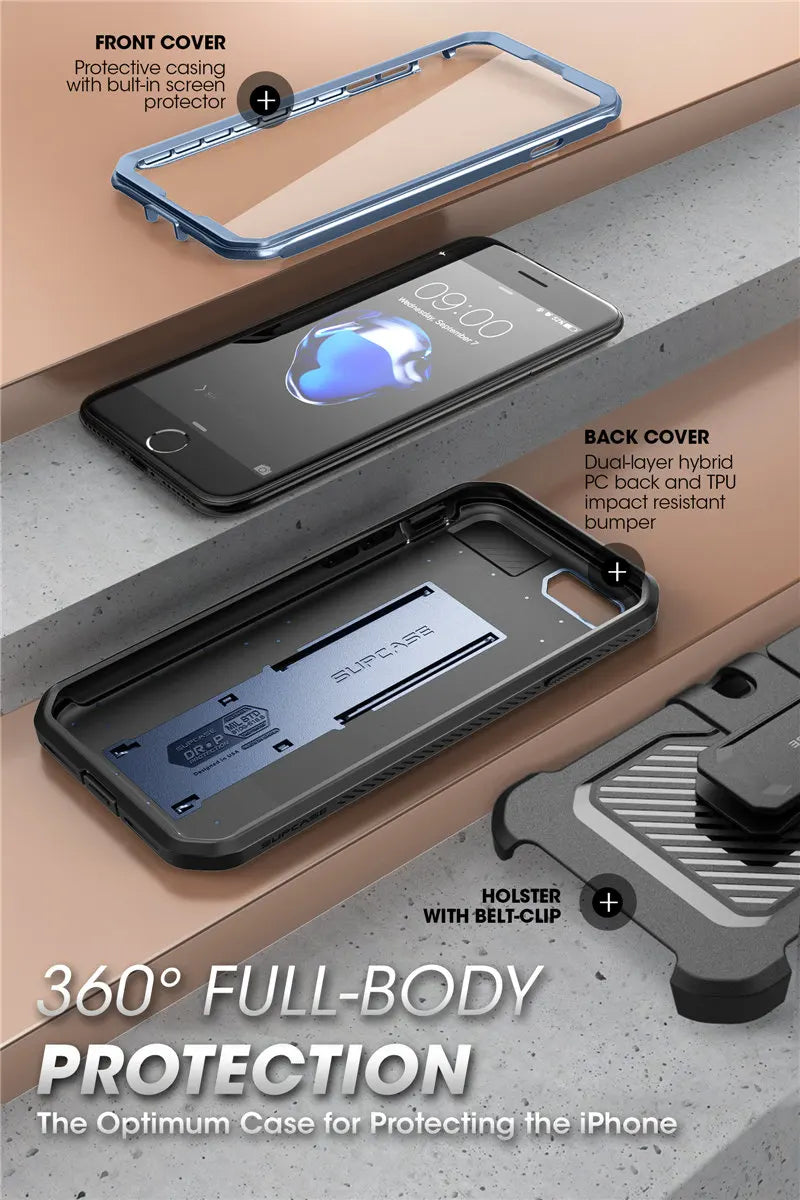IPhone 7/8 Case Pro Rugged Holster Cover