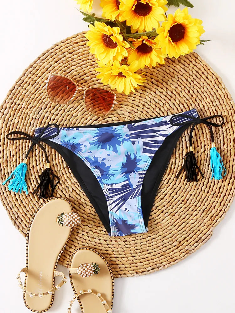 High Waist Thong Swimwear Trunks Bikinis Top