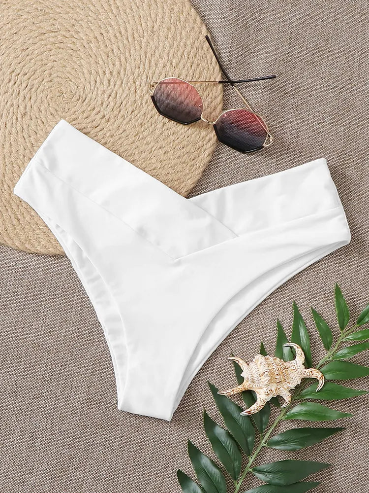 High Waist Thong Swimwear Trunks Bikinis Top
