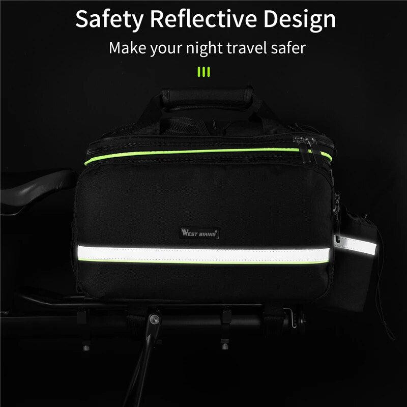 3 In 1 Waterproof Bicycle Trunk Large Capacity Travel Bag