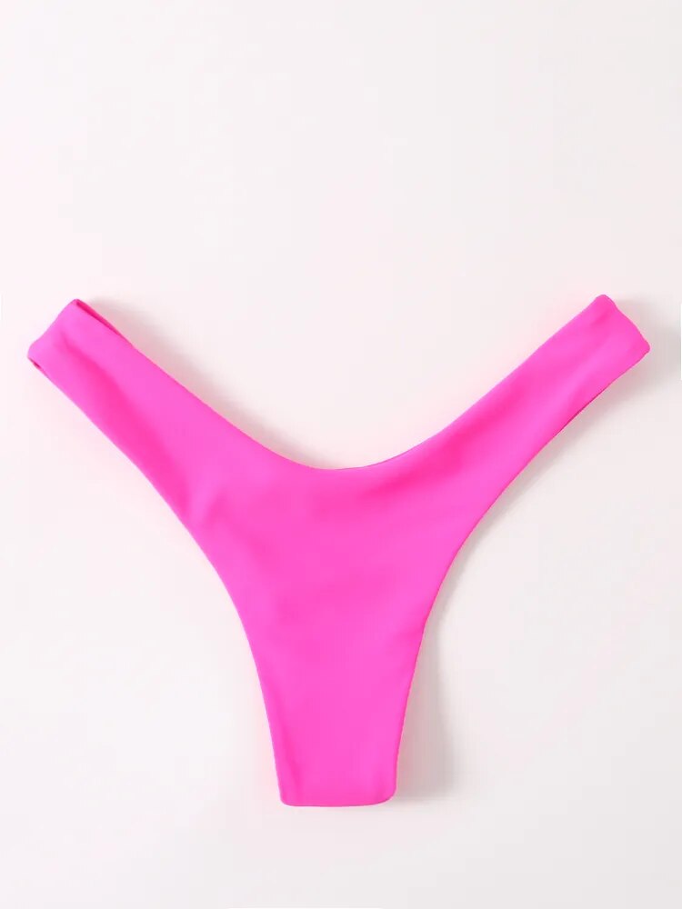 High Waist Thong Swimwear Trunks Bikinis Top