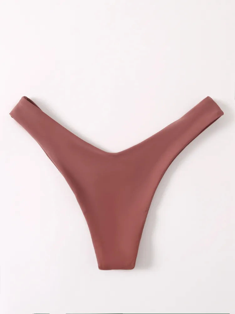 High Waist Thong Swimwear Trunks Bikinis Top