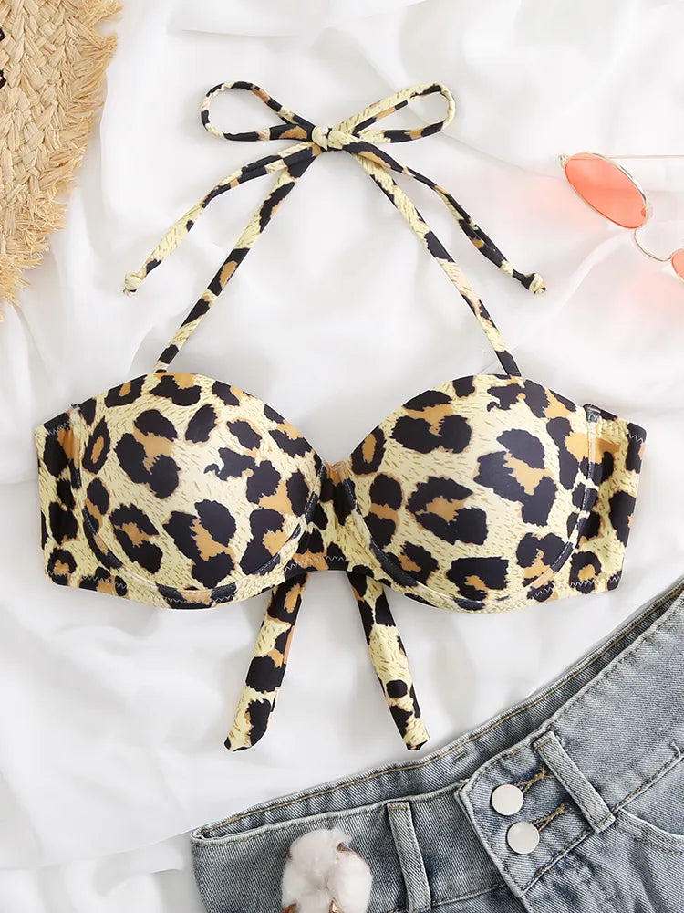 High Waist Thong Swimwear Trunks Bikinis Top