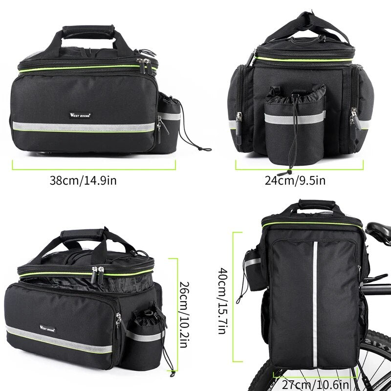 3 In 1 Waterproof Bicycle Trunk Large Capacity Travel Bag