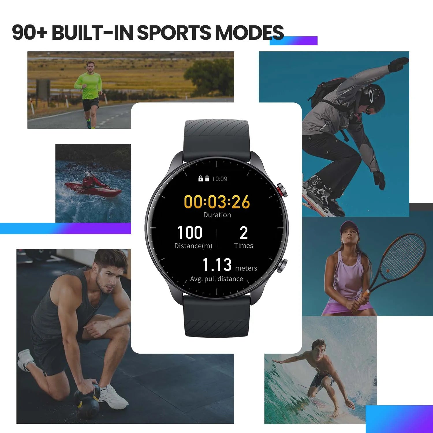 Alexa Built-in Curved Bezel-less Design Smart Watch